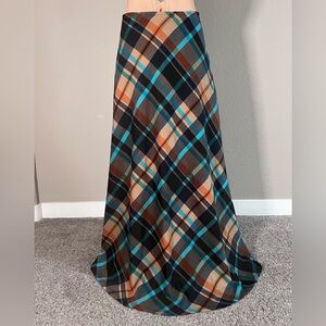 Plaid maxi skirt